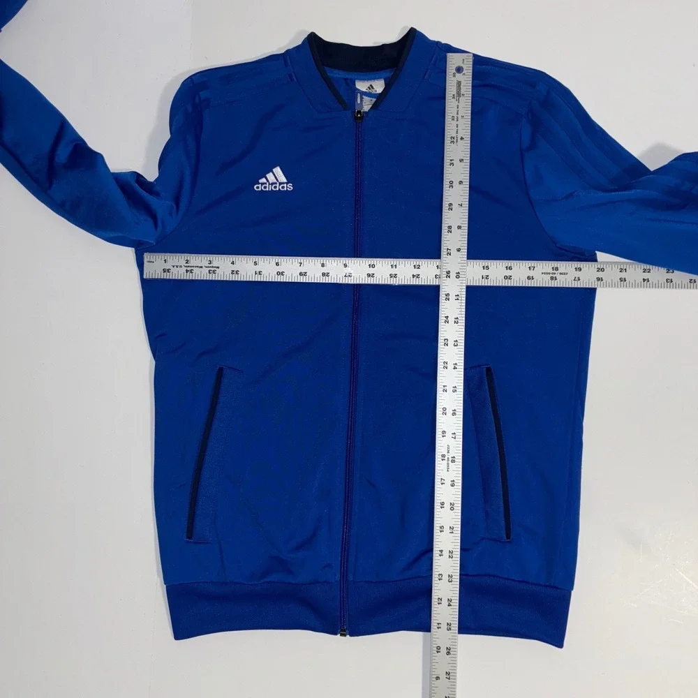 Adidas Track Jacket Full Zip Royal Blue White Logo Three Stripe Women's Medium - Picture 6 of 7